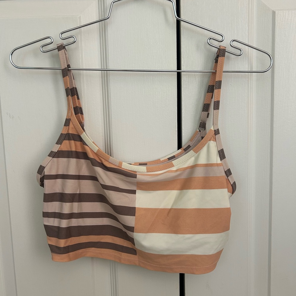 Aerie Striped Crop Swim Top